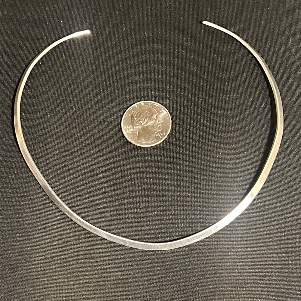 Mary Morgan Navajo Sterling Silver Choker Necklace with open back